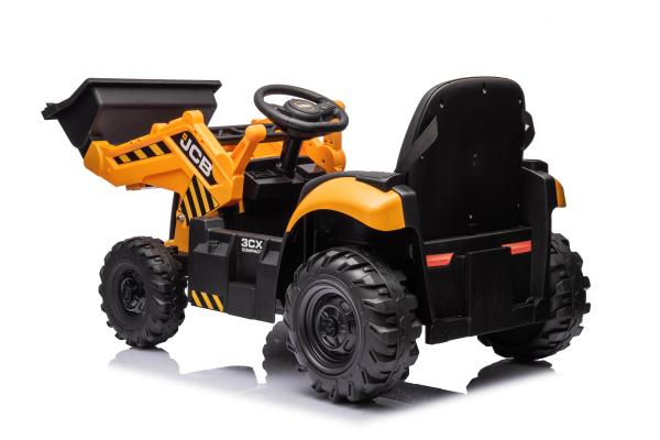 Elektro Kinder Bagger JCB Pushdozer mit Schaufel 2x30W 12V/7Ah